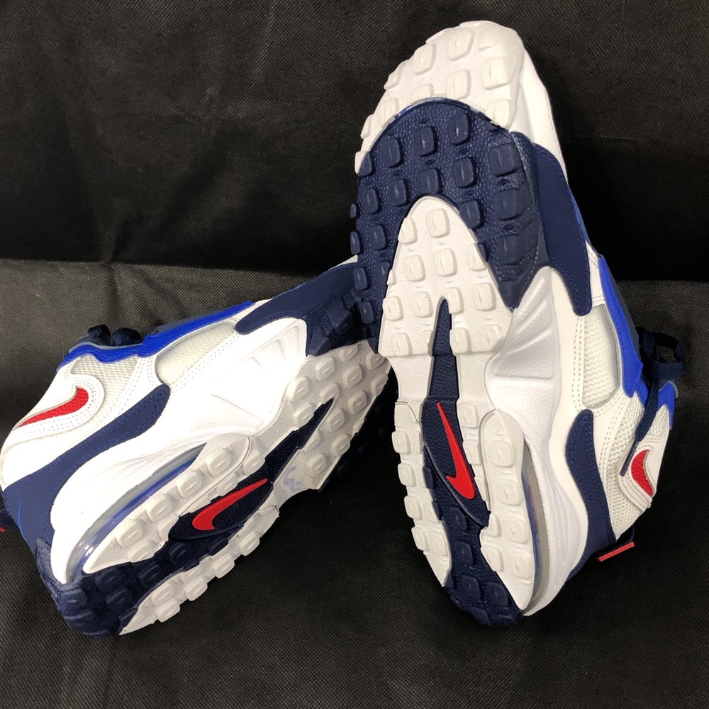 Nike Men Air Speed Turf Giants white blue red shoe - Picture 7 of 8